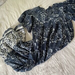 Vintage Phases House Dress Shortsleeved Summer Shortsleeved Dress Small Cottage